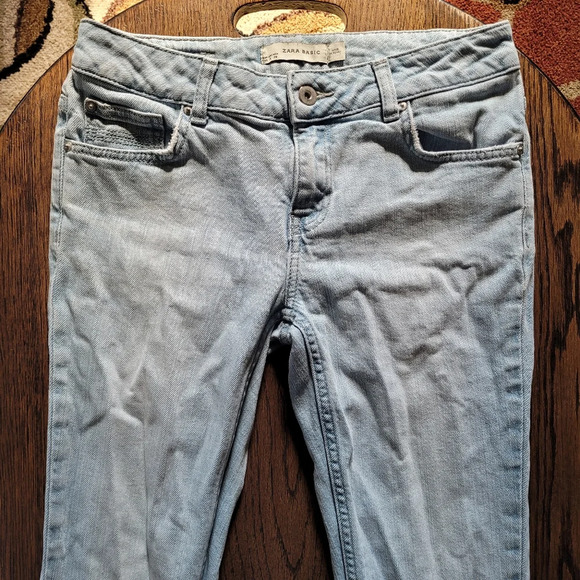 Zara Basic Skinny Leg Light Wash Jeans Size Women's 6 - Picture 3 of 12